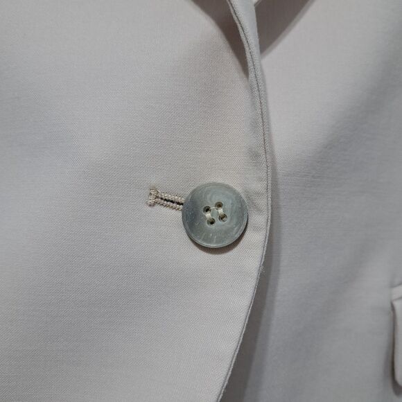 Theory Women's Virgin Wool Blend Blazer One Button Size 6 Neutral - Picture 9 of 15